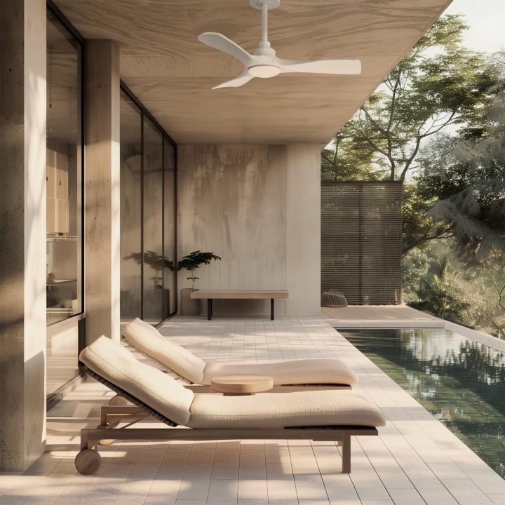 Ventilador de techo CARLA S blanco con luz - Sulion