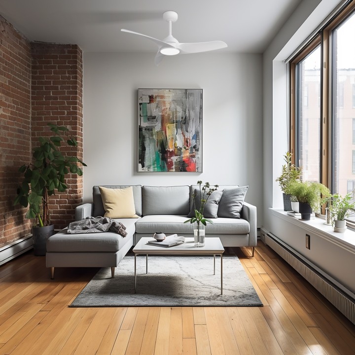 Ventilador de techo DIEHL M blanco con luz - Sulion