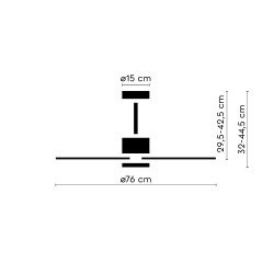 Ventilador de techo DIEHL S blanco y palas madera clara con luz Sulion