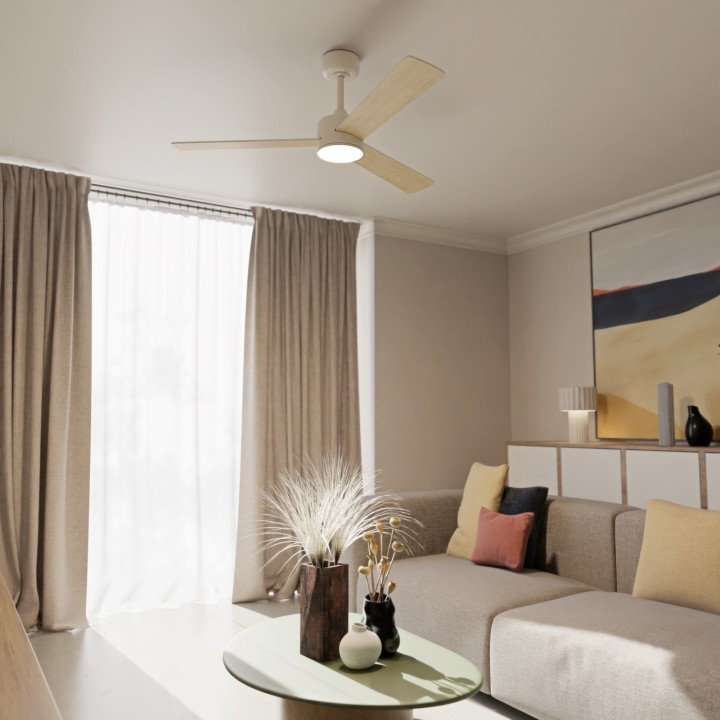 Ventilador de techo BALOO EVO L blanco y palas reversibles - Sulion