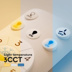 Ventilador de techo BALOO EVO L blanco y palas reversibles - Sulion