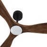 Ventilador de techo CARLA S negro y palas madera oscura con luz Sulion