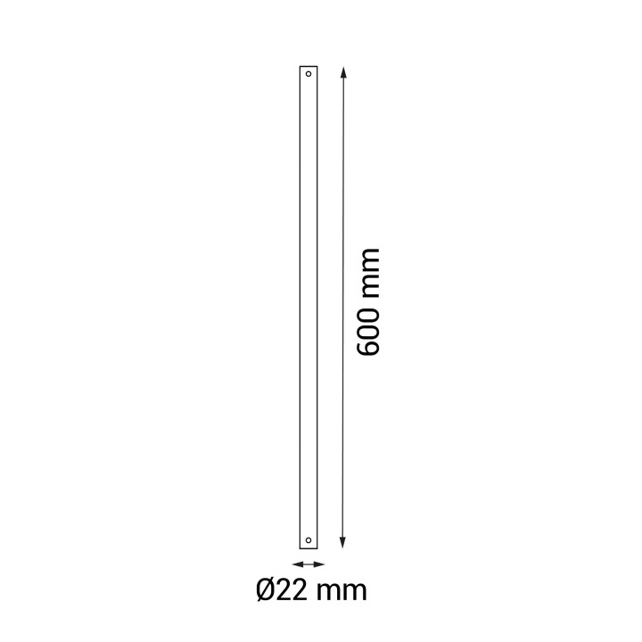 TIJA 60 cm D21.5 COR + CABLE EXTENSOR