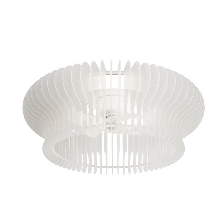 Ventilador DAYA STYLE blanco con doble motor rotativo y luz – Sulion