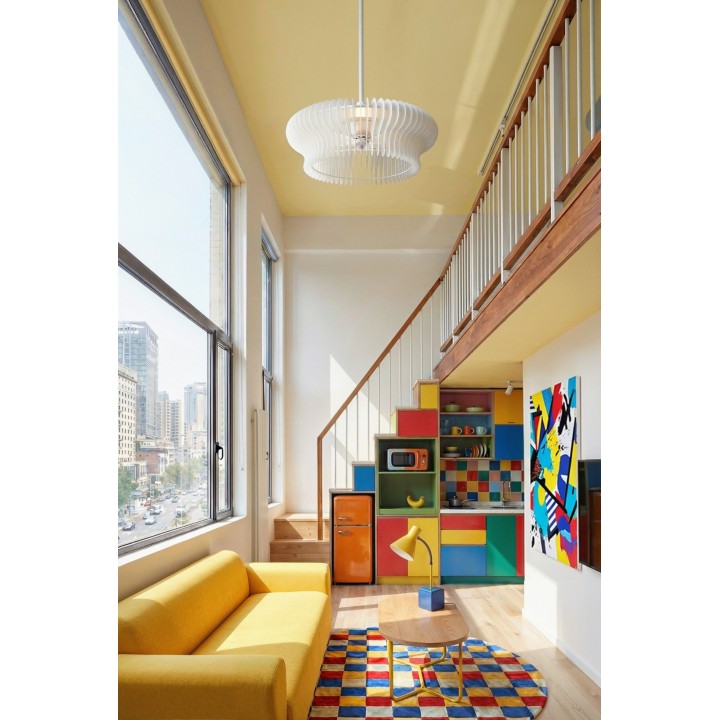 Ventilador DAYA STYLE blanco con doble motor rotativo y luz – Sulion