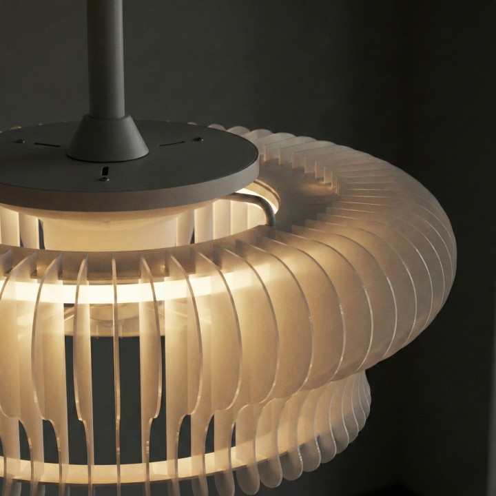 Ventilador DAYA STYLE blanco con doble motor rotativo y luz – Sulion