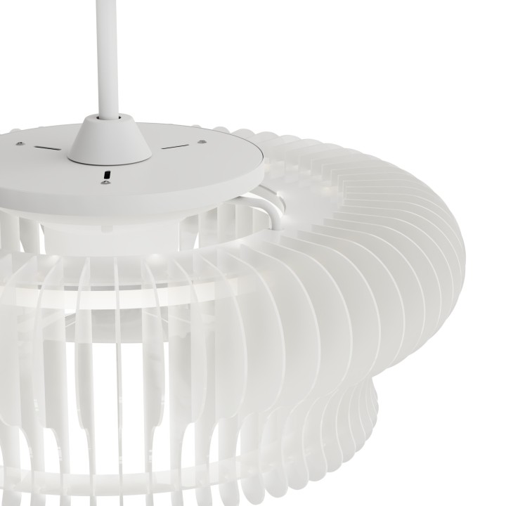 Ventilador DAYA STYLE blanco con doble motor rotativo y luz – Sulion