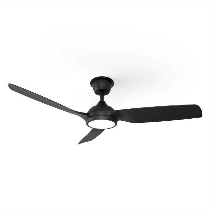 Ventilador DANA negro exterior con luz IP66 – Sulion