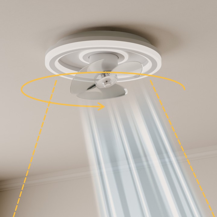 Ventilador CUBIS de techo con luz para oficina – Sulion