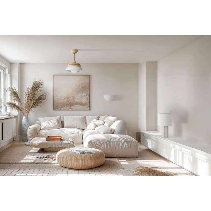 Ventilador EMMA S de techo con luz y pantalla decorativa – Sulion