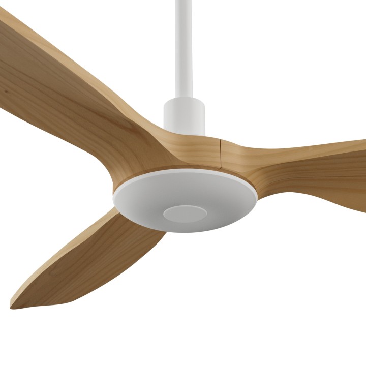 Ventilador BALCONY NEO M blanco palas madera media con luz – Sulion