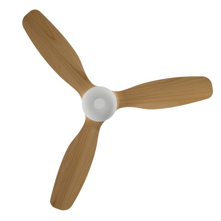 Ventilador BALCONY NEO M blanco palas madera media con luz – Sulion