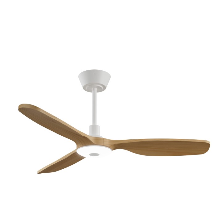 Ventilador BALCONY NEO M blanco palas madera media con luz – Sulion