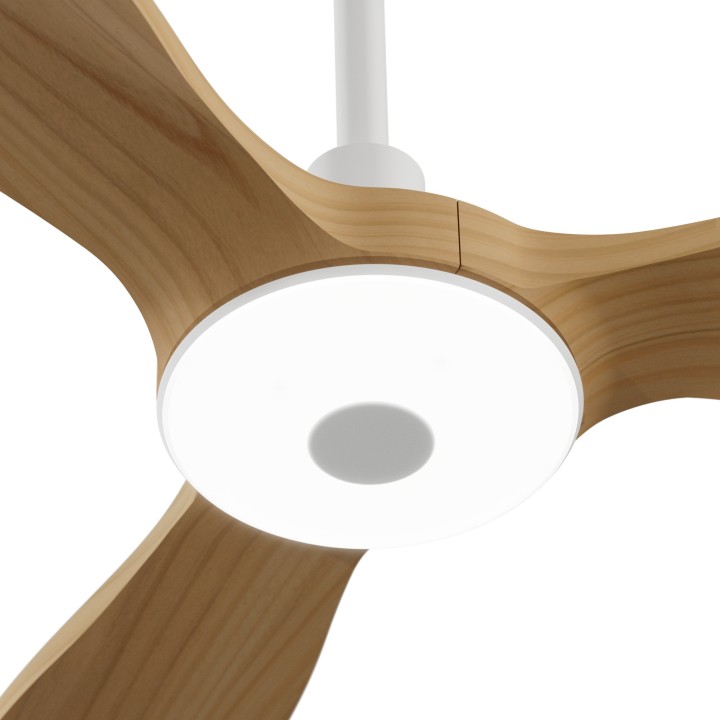 Ventilador BALCONY NEO M blanco palas madera media con luz – Sulion