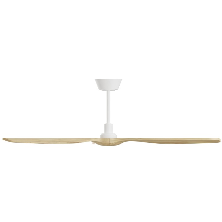 Ventilador BALCONY NEO L blanco palas madera clara sin luz – Sulion