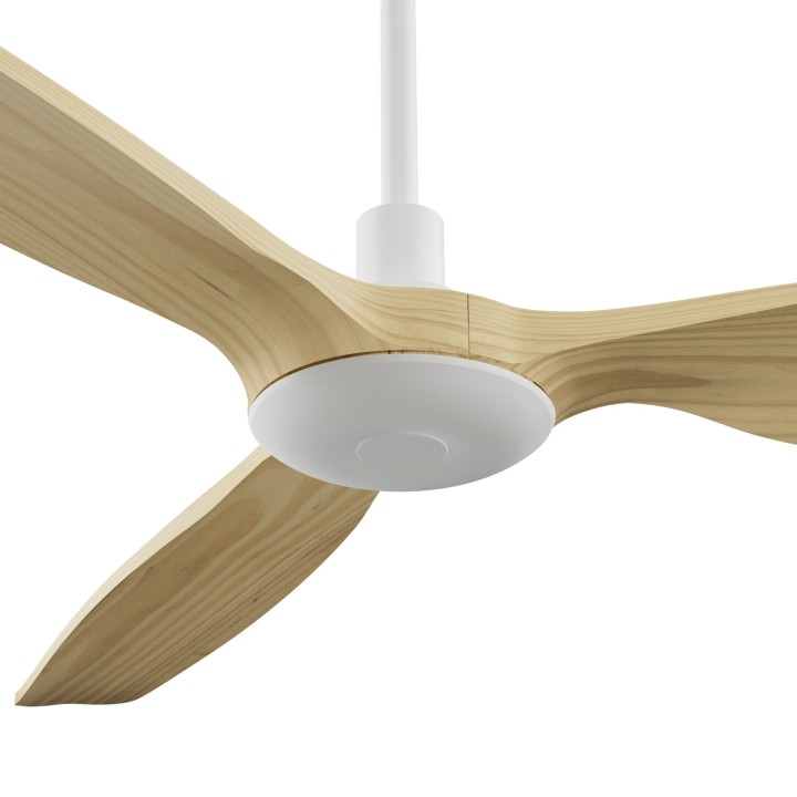 Ventilador BALCONY NEO L blanco palas madera clara con luz – Sulion