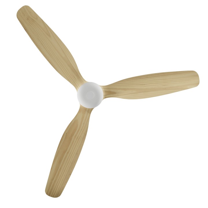 Ventilador BALCONY NEO L blanco palas madera clara con luz – Sulion