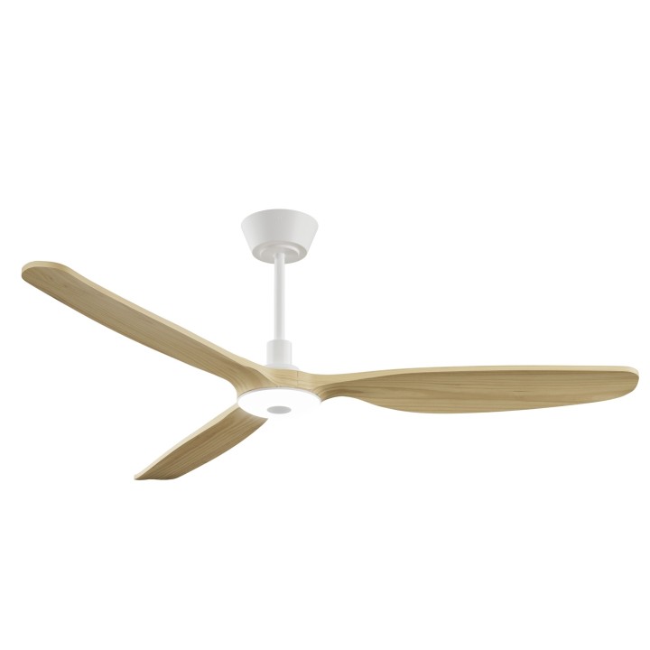 Ventilador BALCONY NEO L blanco palas madera clara con luz – Sulion