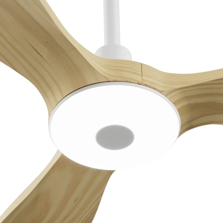 Ventilador BALCONY NEO L blanco palas madera clara con luz – Sulion