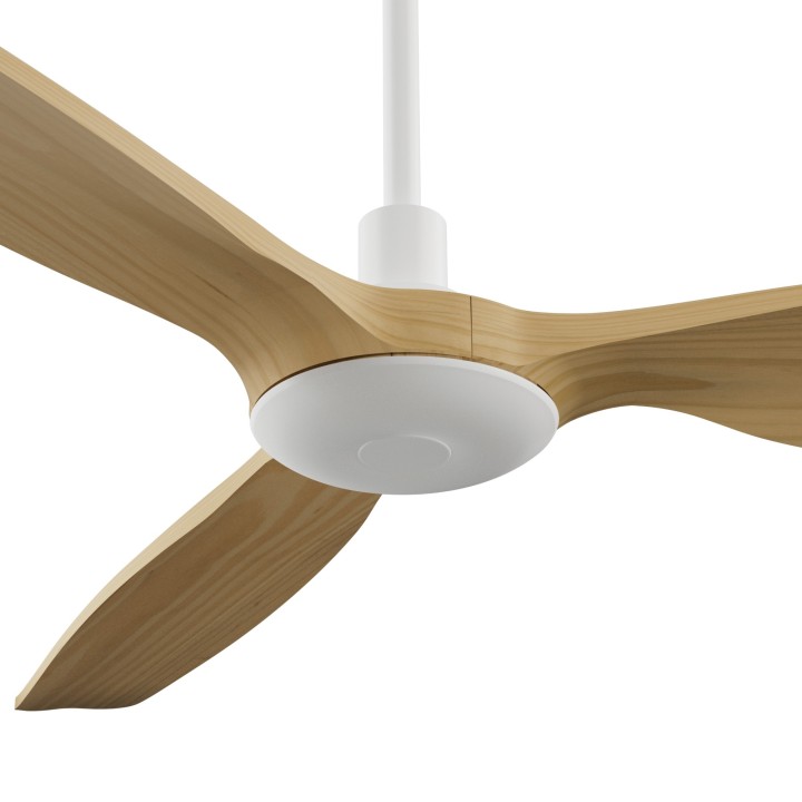 Ventilador BALCONY NEO L blanco palas madera media con luz – Sulion