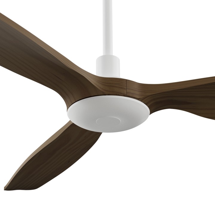 Ventilador BALCONY NEO L blanco palas madera oscura con luz – Sulion