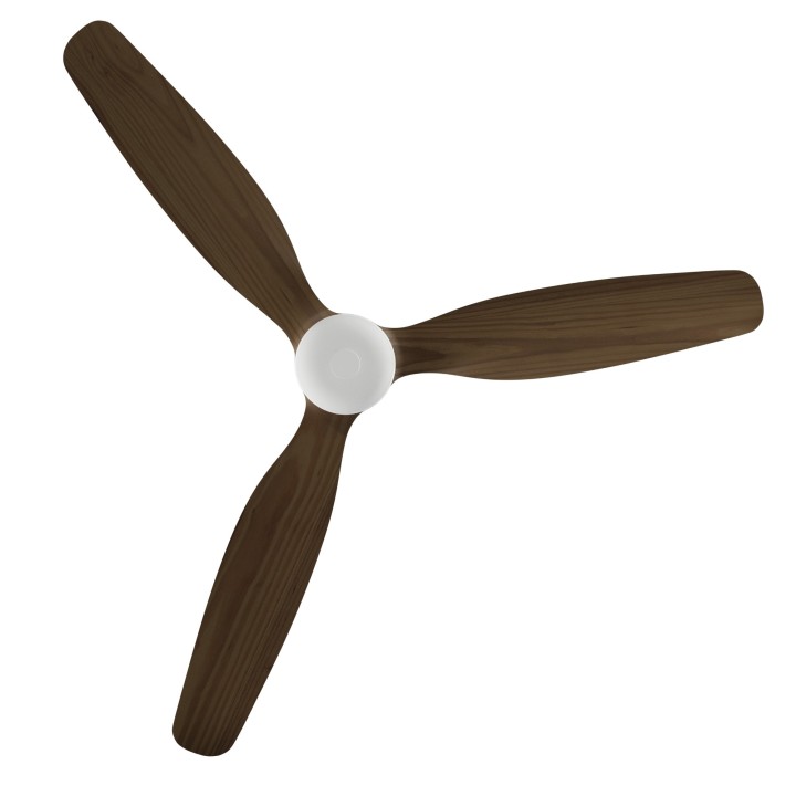Ventilador BALCONY NEO L blanco palas madera oscura con luz – Sulion