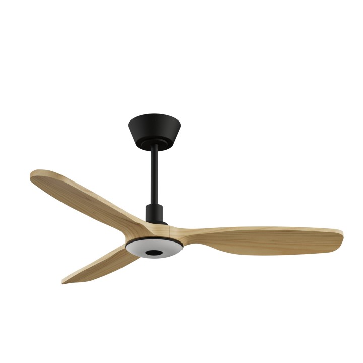 Ventilador BALCONY NEO M negro palas madera clara con luz – Sulion