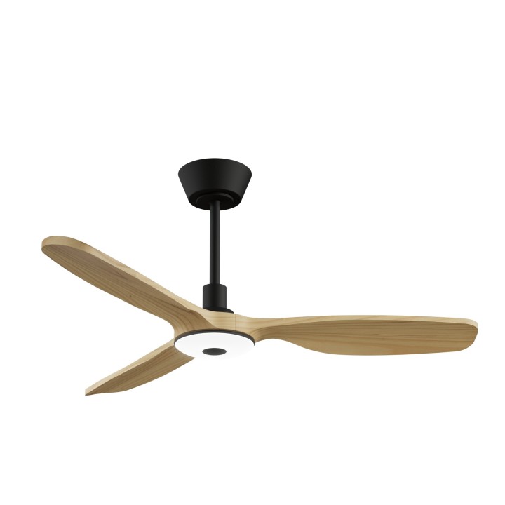 Ventilador BALCONY NEO M negro palas madera clara con luz – Sulion