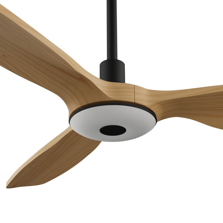 Ventilador BALCONY NEO M negro palas madera media con luz – Sulion