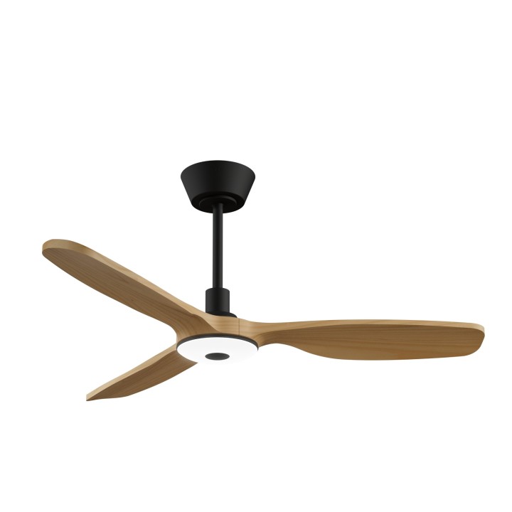 Ventilador BALCONY NEO M negro palas madera media con luz – Sulion