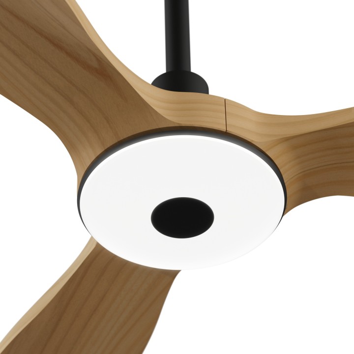 Ventilador BALCONY NEO M negro palas madera media con luz – Sulion