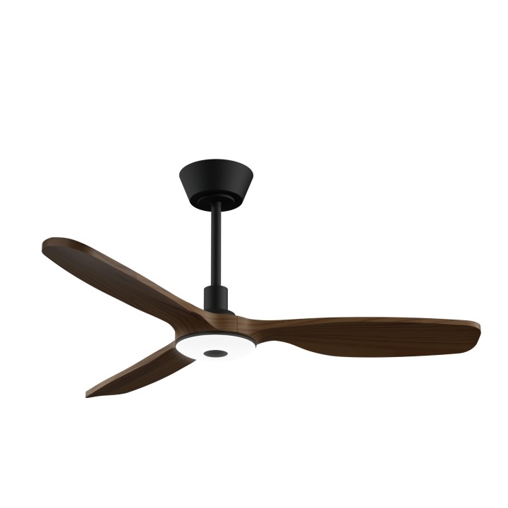 Ventilador BALCONY NEO M negro palas madera oscura con luz – Sulion