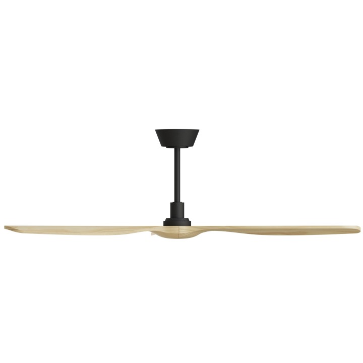 Ventilador BALCONY NEO L negro palas madera clara sin luz – Sulion
