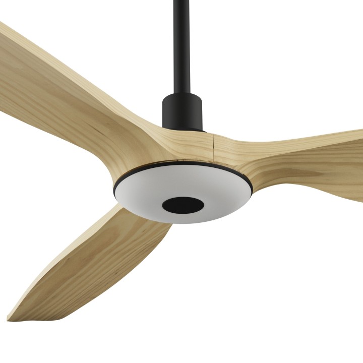 Ventilador BALCONY NEO L negro palas madera clara con luz – Sulion