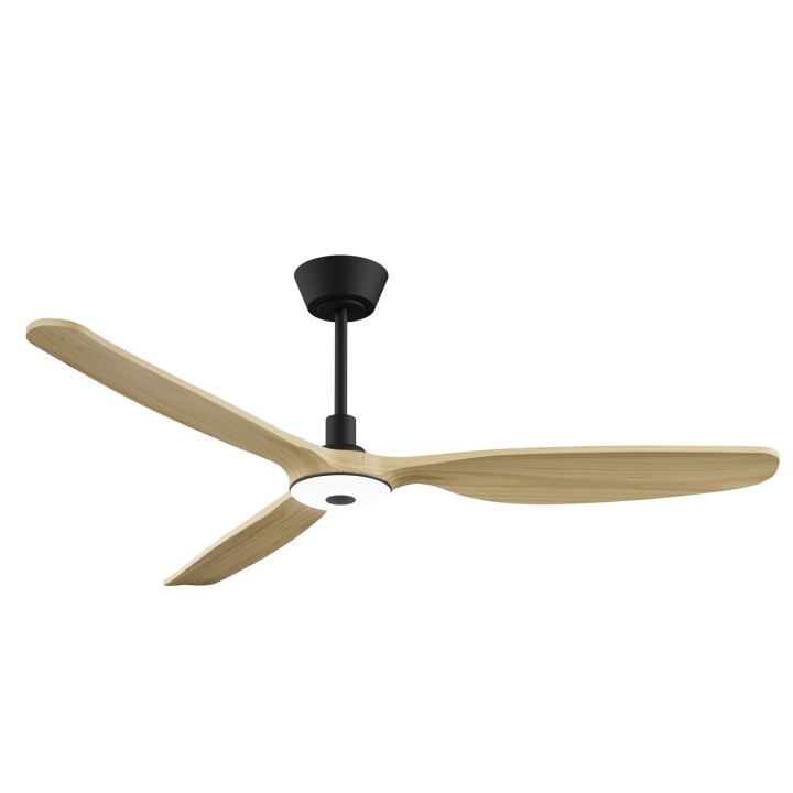 Ventilador BALCONY NEO L negro palas madera clara con luz – Sulion