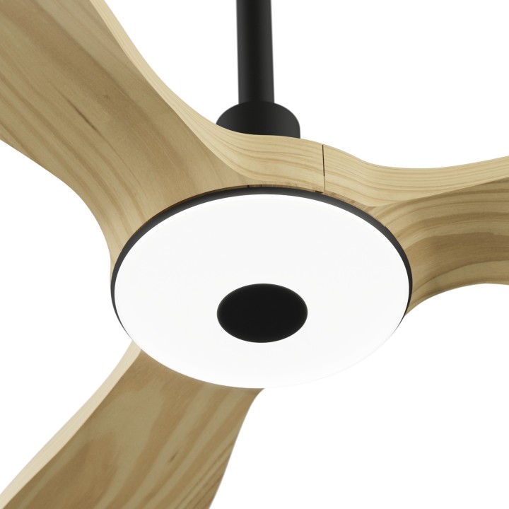 Ventilador BALCONY NEO L negro palas madera clara con luz – Sulion