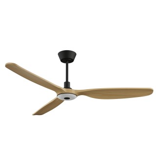 Ventilador BALCONY NEO L negro palas madera media con luz – Sulion
