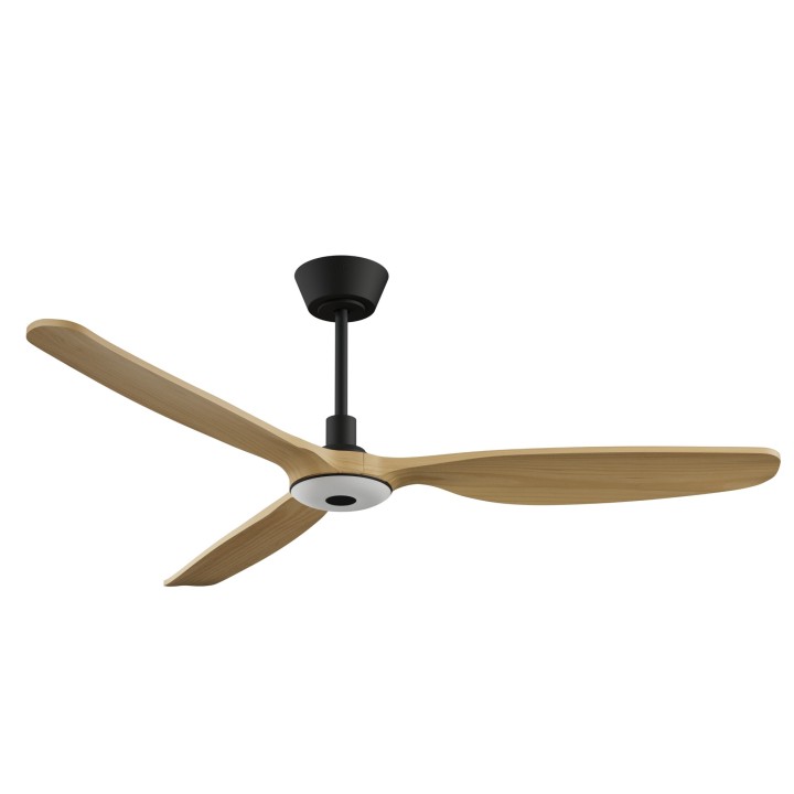 Ventilador BALCONY NEO L negro palas madera media con luz – Sulion