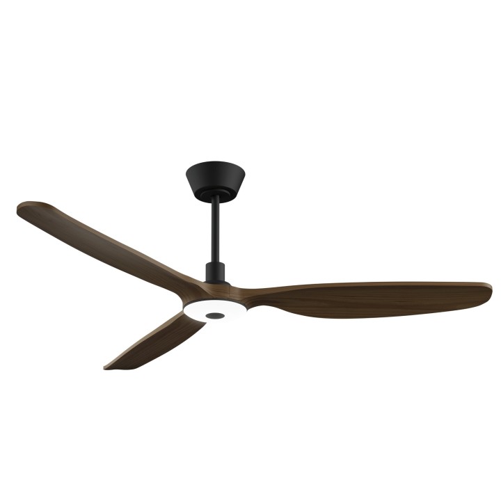 Ventilador BALCONY NEO L negro palas madera oscura con luz – Sulion