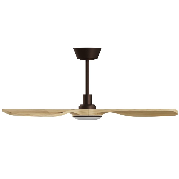 Ventilador BALCONY NEO M marrón óxido palas madera con luz Sulion