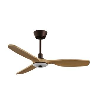 Ventilador BALCONY NEO M marrón óxido palas madera con luz Sulion
