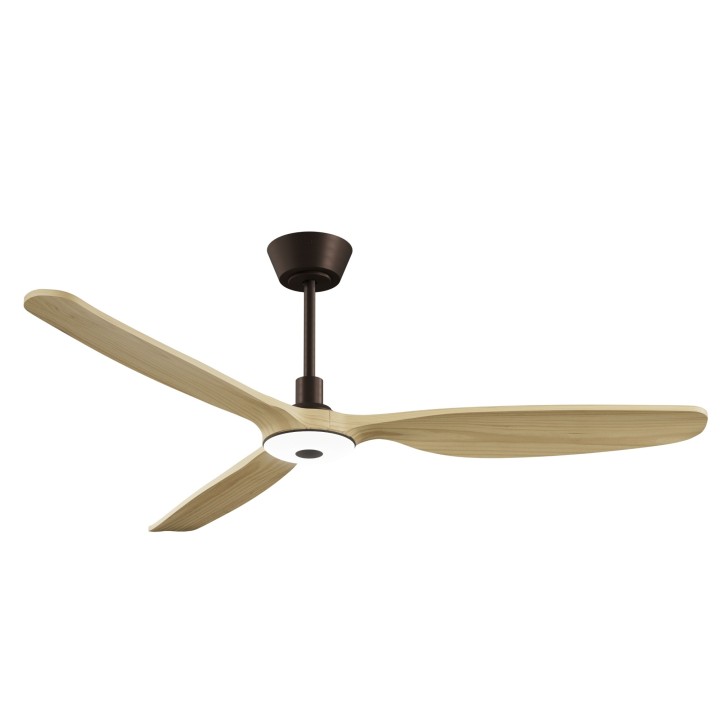 Ventilador BALCONY NEO L marrón óxido palas madera con luz Sulion