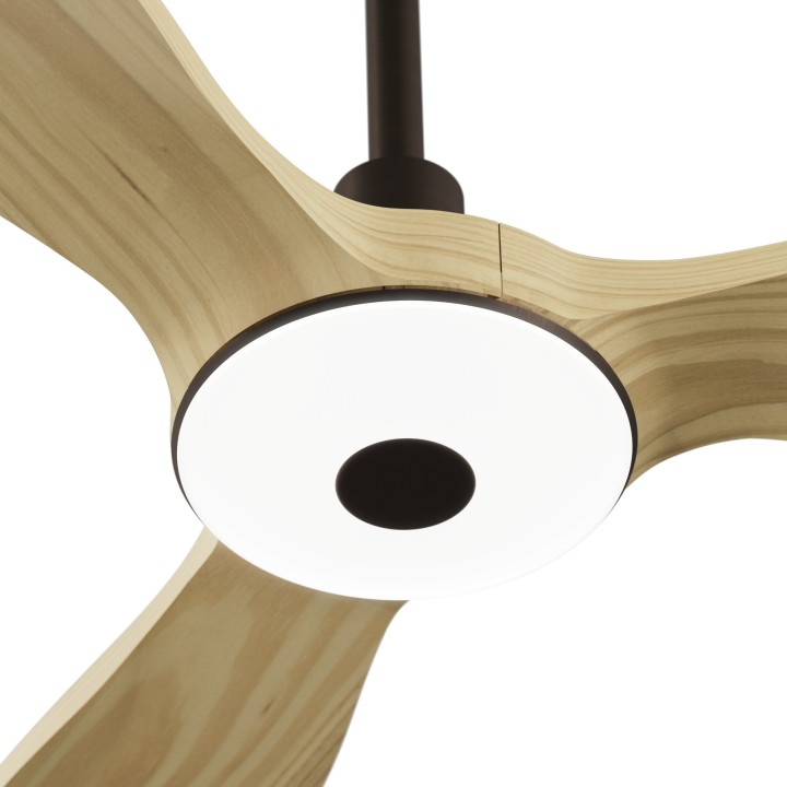 Ventilador BALCONY NEO L marrón óxido palas madera con luz Sulion