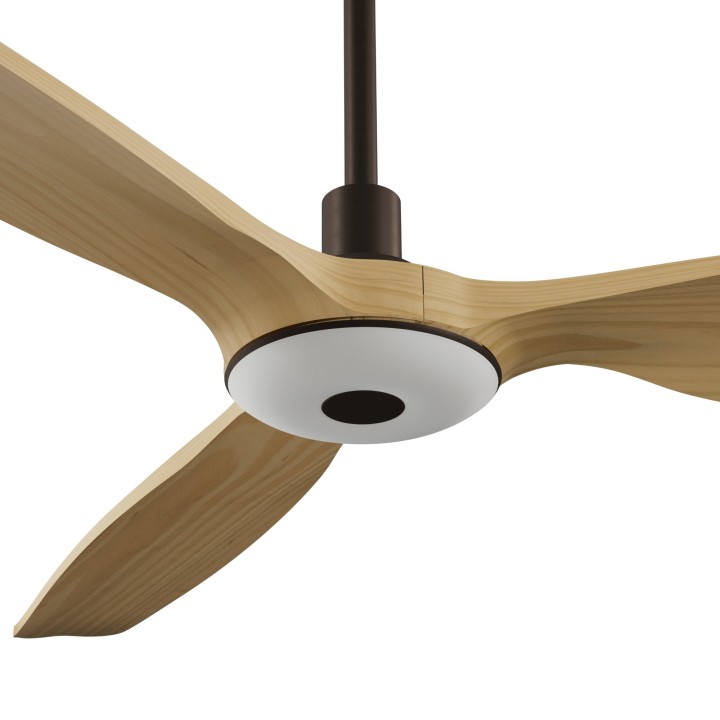 Ventilador BALCONY NEO L marrón óxido palas madera con luz Sulion