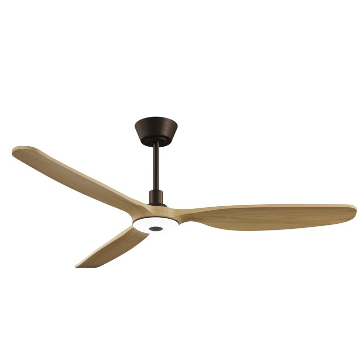 Ventilador BALCONY NEO L marrón óxido palas madera con luz Sulion