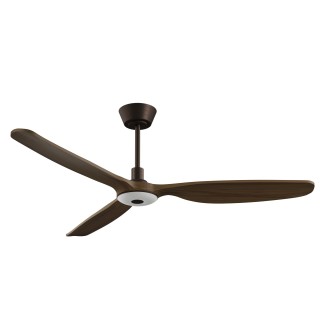 Ventilador BALCONY NEO L marrón óxido palas madera oscura con luz Sulion