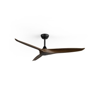 Ventilador NOVA XL negro palas de madera oscura sin luz – Sulion