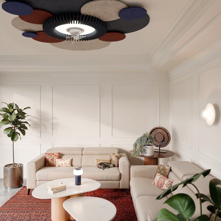Ventilador FONO SH fonoabsorbente gris con luz – Sulion