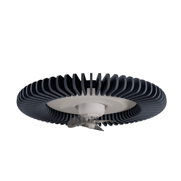 Ventilador FONO SH fonoabsorbente gris con luz – Sulion