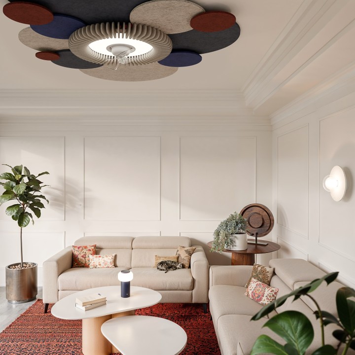 Ventilador FONO SH fonoabsorbente beige con luz – Sulion